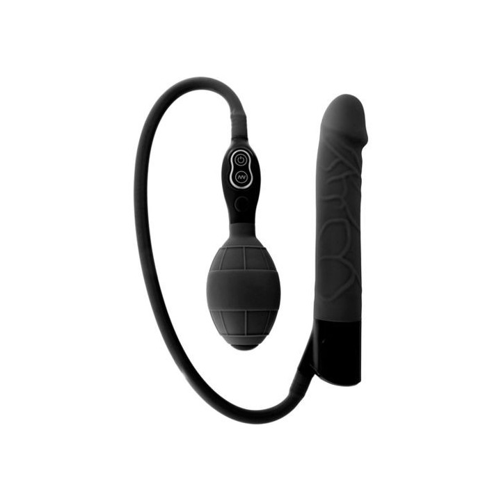 SEVENCREATIONS DILDO VIBRADOR NEGRO HINCHABLE