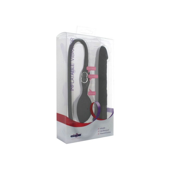 SEVENCREATIONS DILDO VIBRADOR NEGRO HINCHABLE