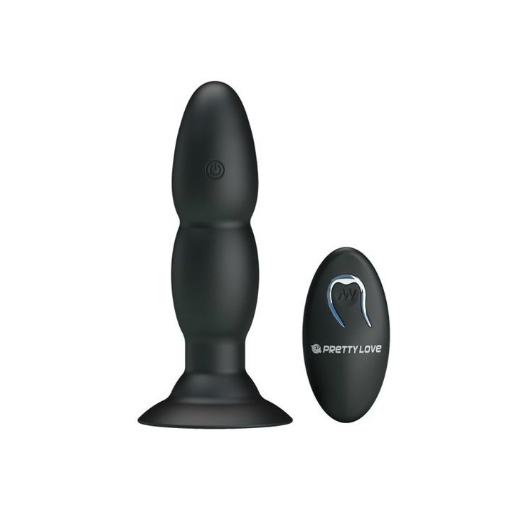 PLUG ANAL VIBRADOR ROTACIÓN MANDO CONTROL REMOTO USB BASE VENTOSA