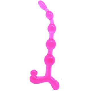 BOLAS ANALES FLEXIBLE MATERIAL TPR BENDY TWIST BEADS PINK