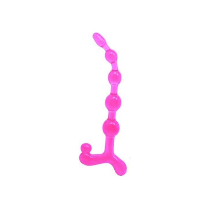 BOLAS ANALES FLEXIBLE MATERIAL TPR BENDY TWIST BEADS PINK