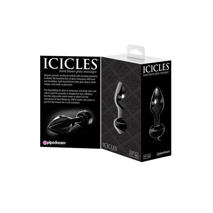 ICICLES PLUG TAPÓN VIDRIO NEGRO