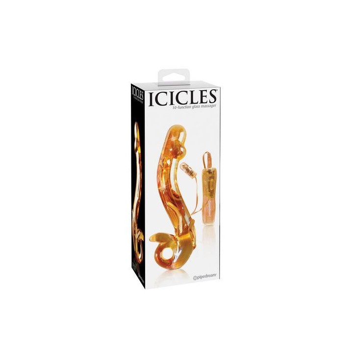 ICICLES 10 FUNCTION MASSAGER GLASS DILDO VIDRIO CON VIBRADOR