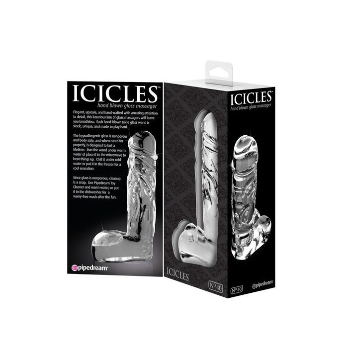 ICICLES HAND BLOWN GLASS DILDO VIDRIO