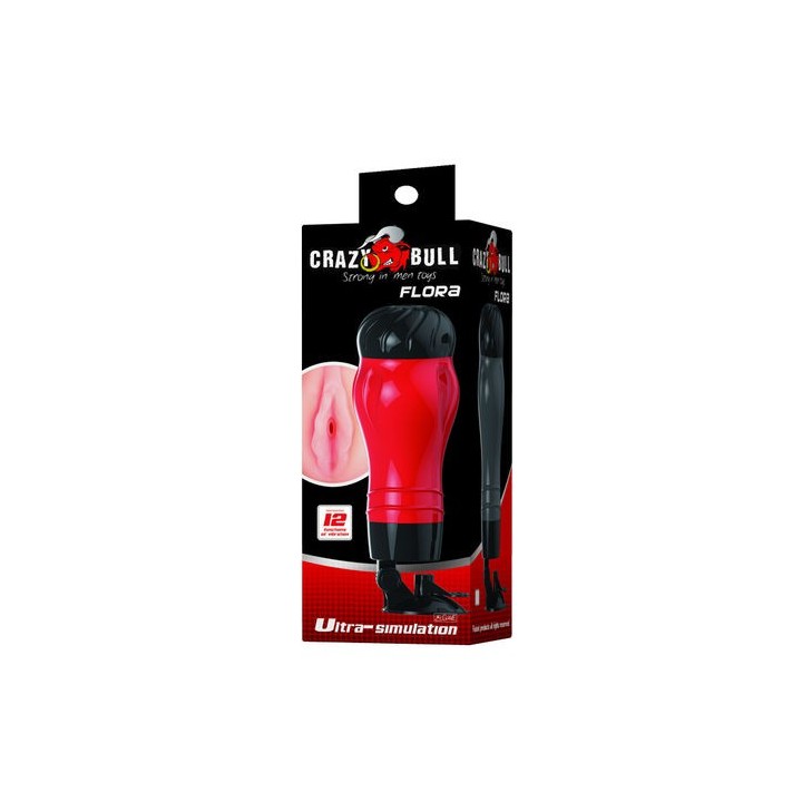 BAILE CRAZYFLORA VAGINA MASTURBADOR CON BASE Y VIBRADOR agotado temporalmente