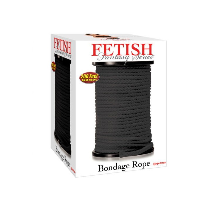 FETISH FANTASY BONDAGE ROPE CUERDA NEGRA 61 METROS