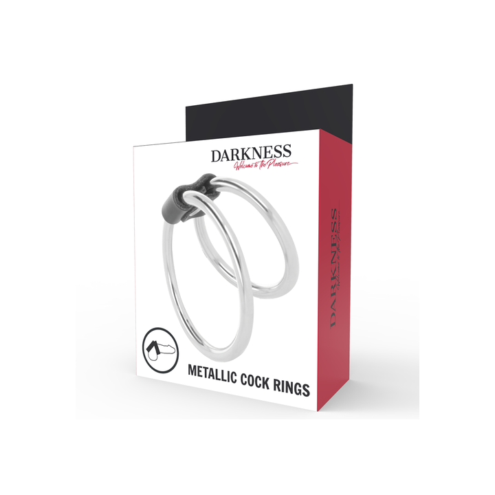 DARKNESS METALLIC COCK RINGS ANILLAS METAL