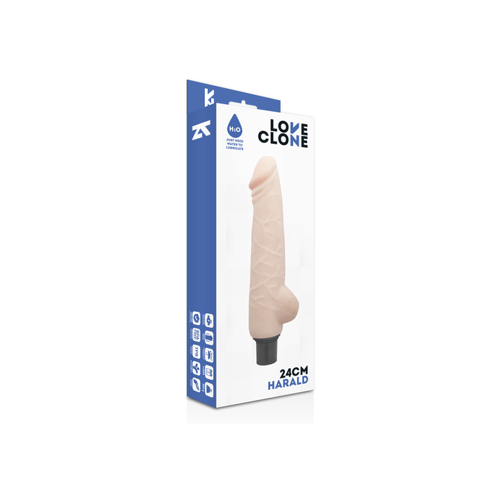 LOVECLONE HARALD SELF LUBRICATION DONG FLESH PENE VIBRADOR 24CM.