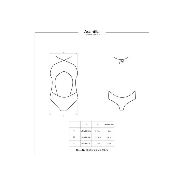 OBSESSIVE ACANTILA BLACK SWIMWEAR BAÑADOR TALLA M