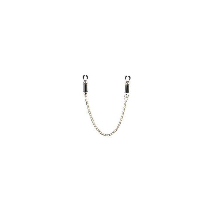 FETISH NIPPLE BARREL CLAMPS PINZAS CON CADENA