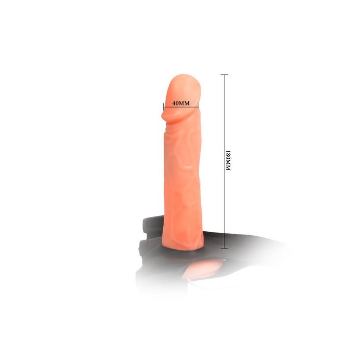 BAILE ARNÉS VIBRADOR DILDO HUECO UNISEX 18 CM.