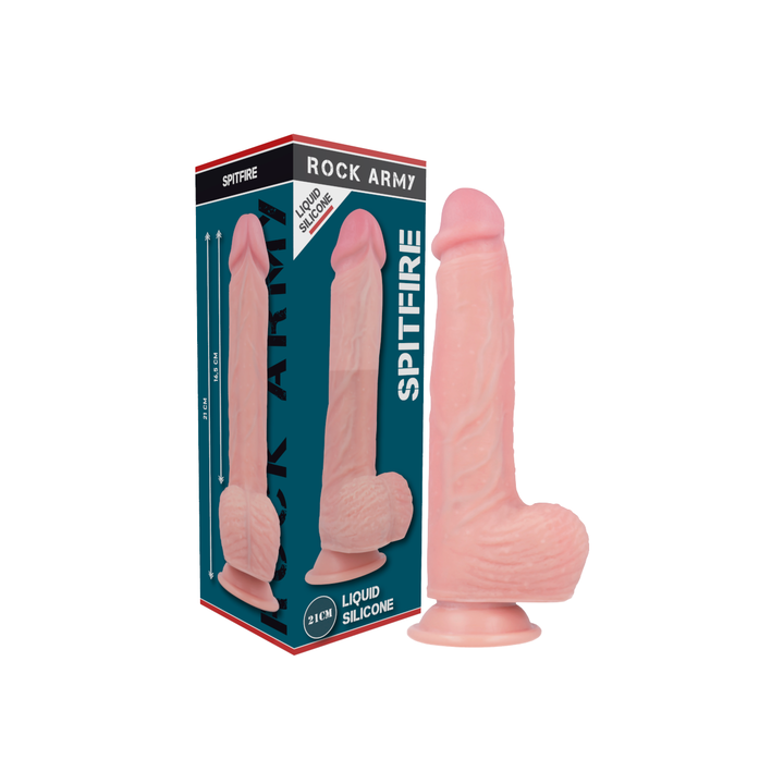 ROCK ARMY LIQUID SILICONE DILDO REALISTA CON VENTOSA