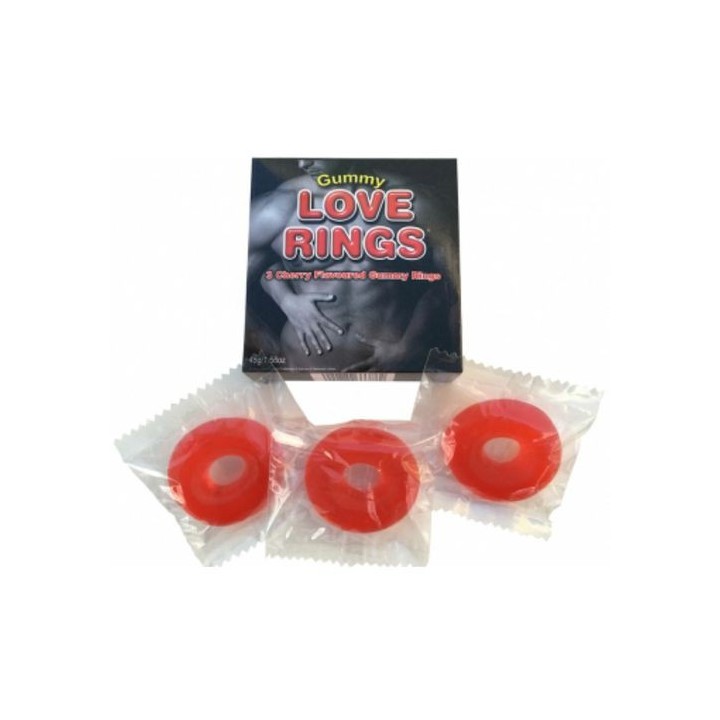 LOVE RINGS ANILLO GOMINOLA PARA EL PENE SABOR CEREZA