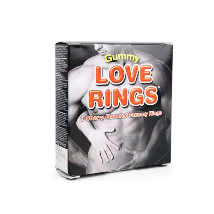 LOVE RINGS ANILLO GOMINOLA PARA EL PENE SABOR CEREZA