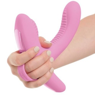 MASAJEADOR VIBRADOR DUAL RECARGABLE USB SILICONA CONTROL REMOTO