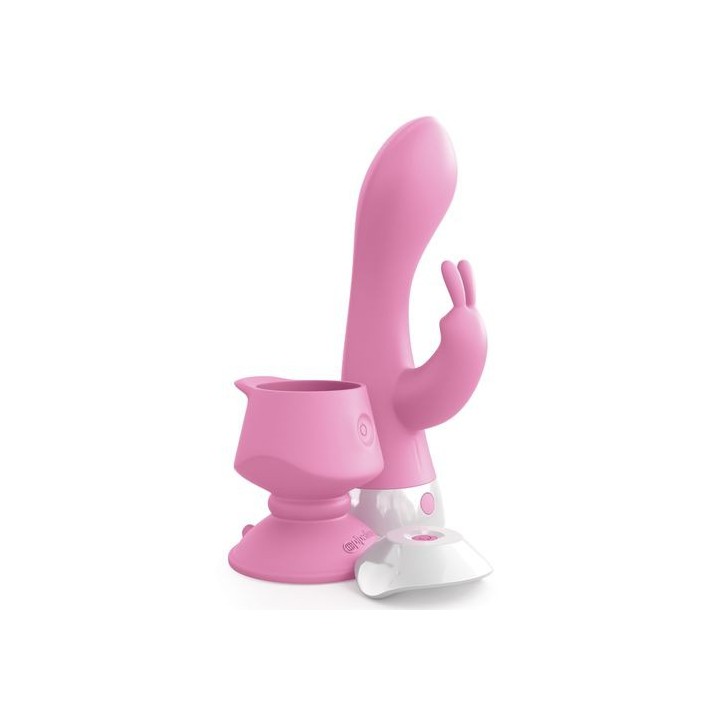 VIBRADOR RABBIT MULTIFUNCIÓN CONTROL REMOTO Y VENTOSA DESMONTABLE