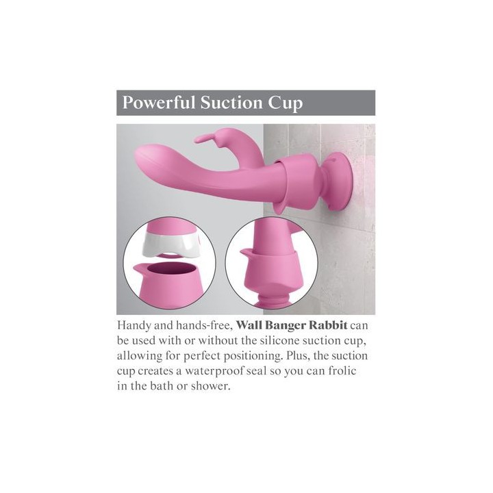 VIBRADOR RABBIT MULTIFUNCIÓN CONTROL REMOTO Y VENTOSA DESMONTABLE