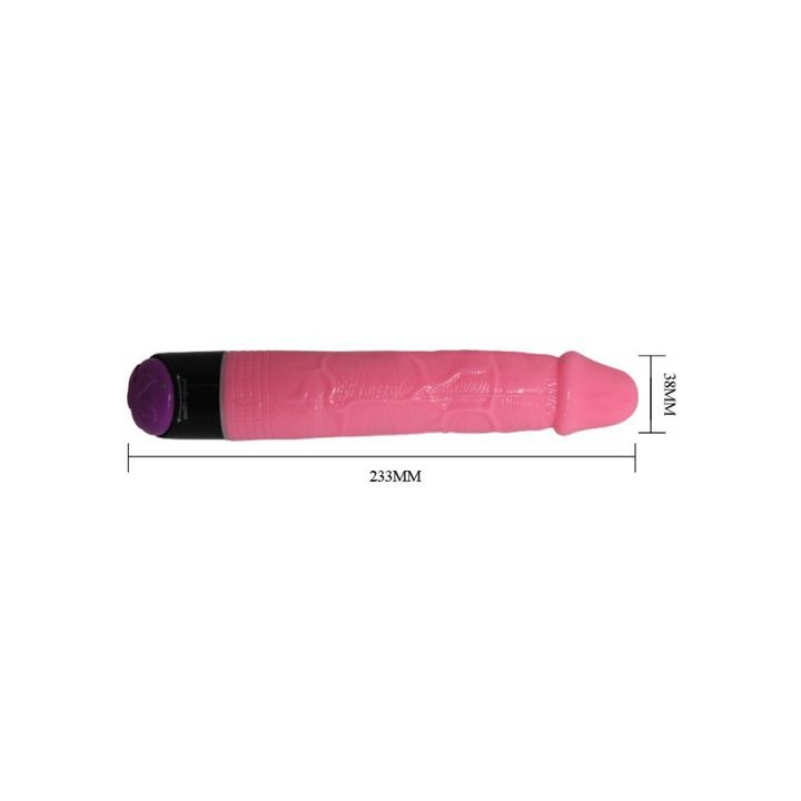 COLORFULL REALISTIC VIBRADOR PINK 23 CM