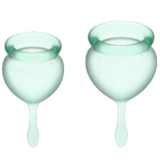 COPA MENSTRUAL SATISFYER KIT DOS TAMAÑOS SILICONA MÉDICA
