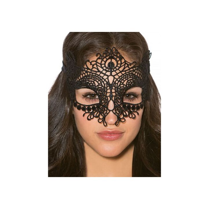 QUEEN LINGERIE BLACK LACE MASK ANTIFAZ DE ENCAJE