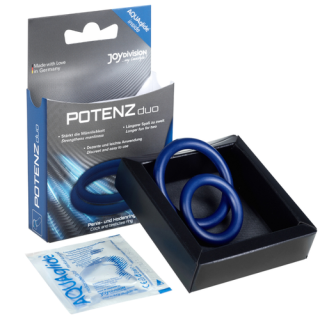 ANILLOS PARA PROLONGAR LA ERECCIÓN DOS TAMAÑOS COLOR AZUL SILICONA