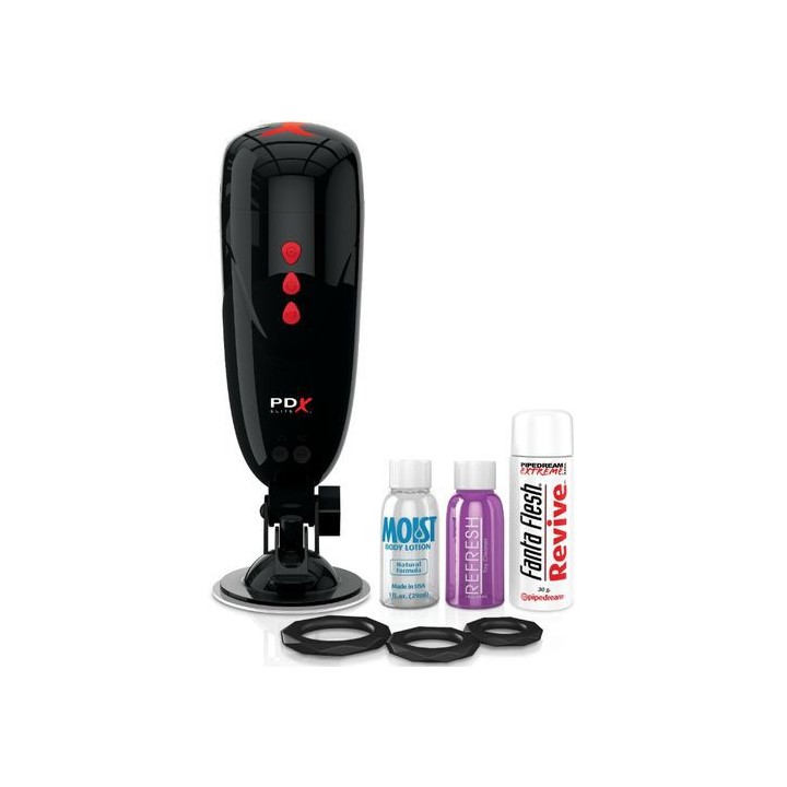 MASTURBADOR CON VIBRADOR RECARGABLE USB PDX ELITE STROKER