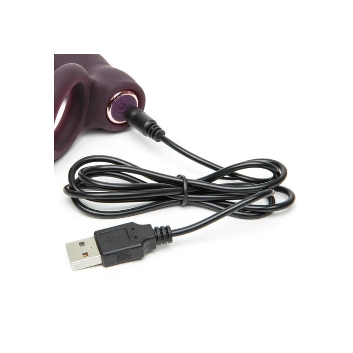 FIFTY SHADES VIBRATING RABBIT RING ANILLO VIBRADOR USB CINCUENTA SOMBRAS