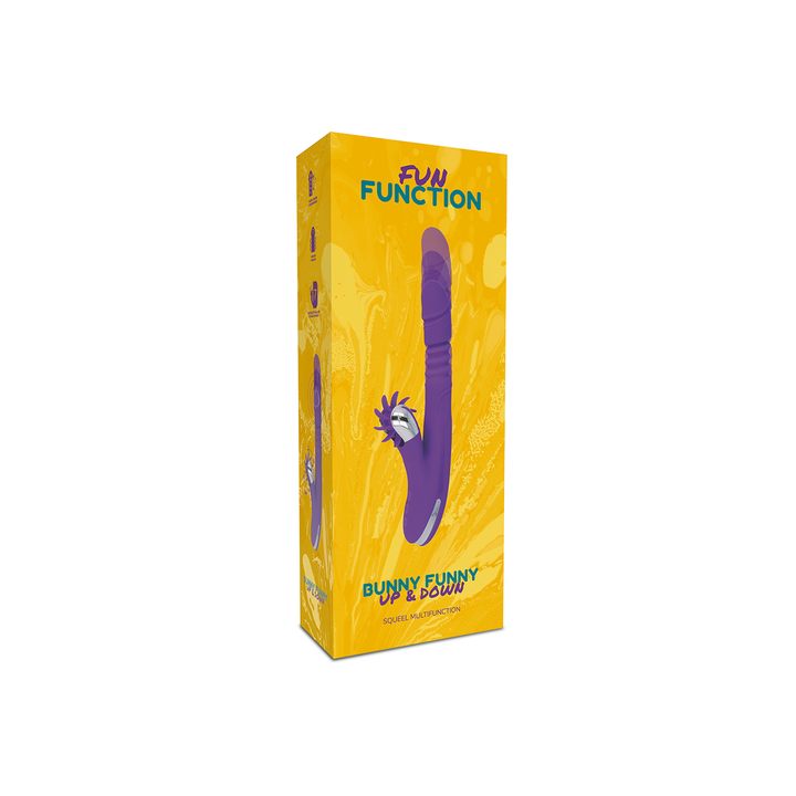 VIBRADOR BUNNY FUNCTION ARRIBA Y ABAJO RECARGABLE USB SILICONA CABEZAL FLEXIBLE