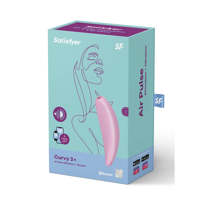 SATISFYER CURVY 3+ AIR PULSE ESTIMULADOR + VIBRADOR CON APP