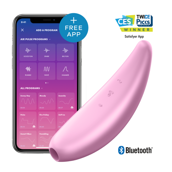 SATISFYER CURVY 3+ AIR PULSE ESTIMULADOR + VIBRADOR CON APP