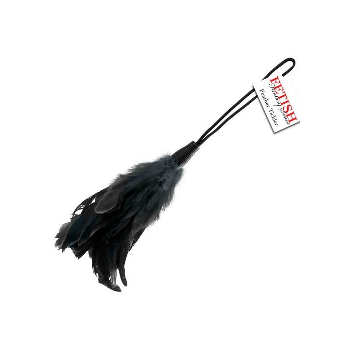 FETISH FANTASY FEATHER TICKLER PLUMERO NEGRO PLUMAS 18CM.