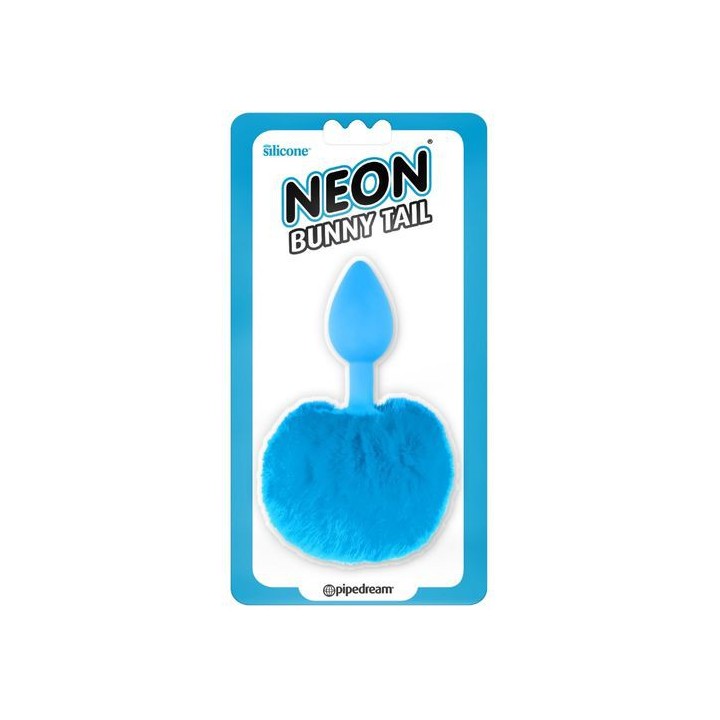 Plug anal cola de conejo azul