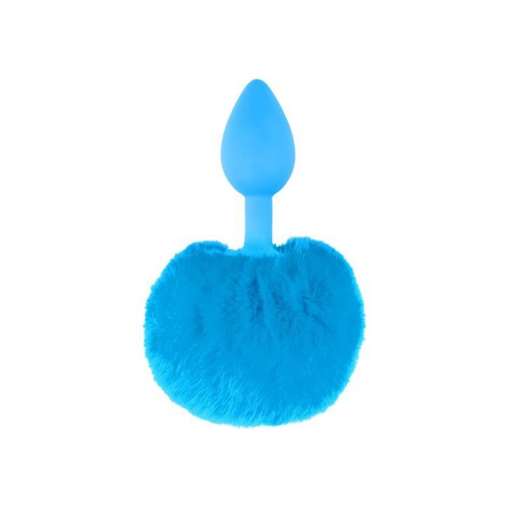 Plug anal cola de conejo azul