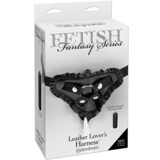 Arnés de cuero con vibrador