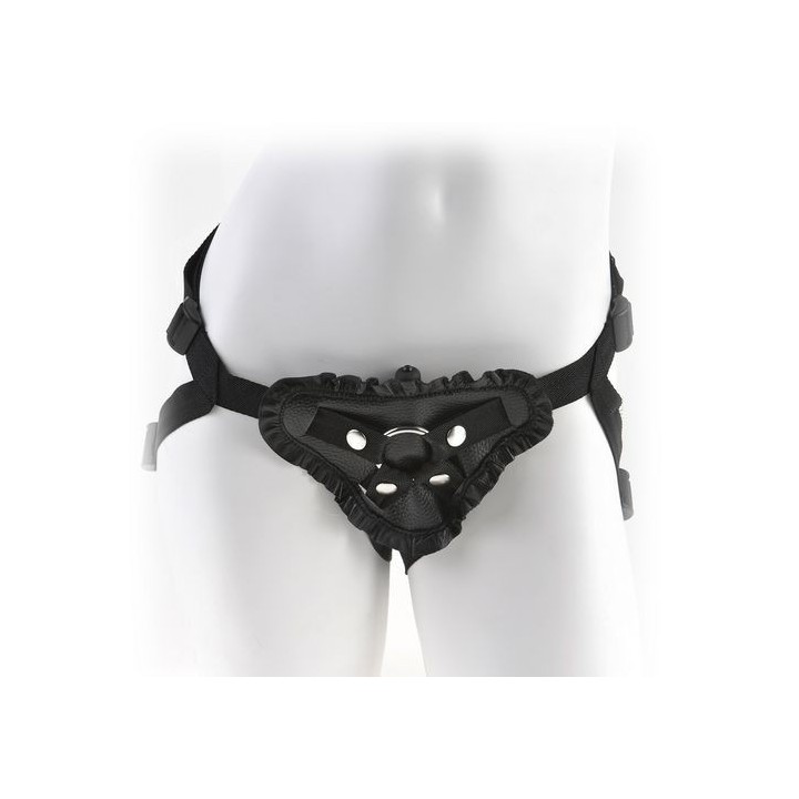 Arnés de cuero con vibrador