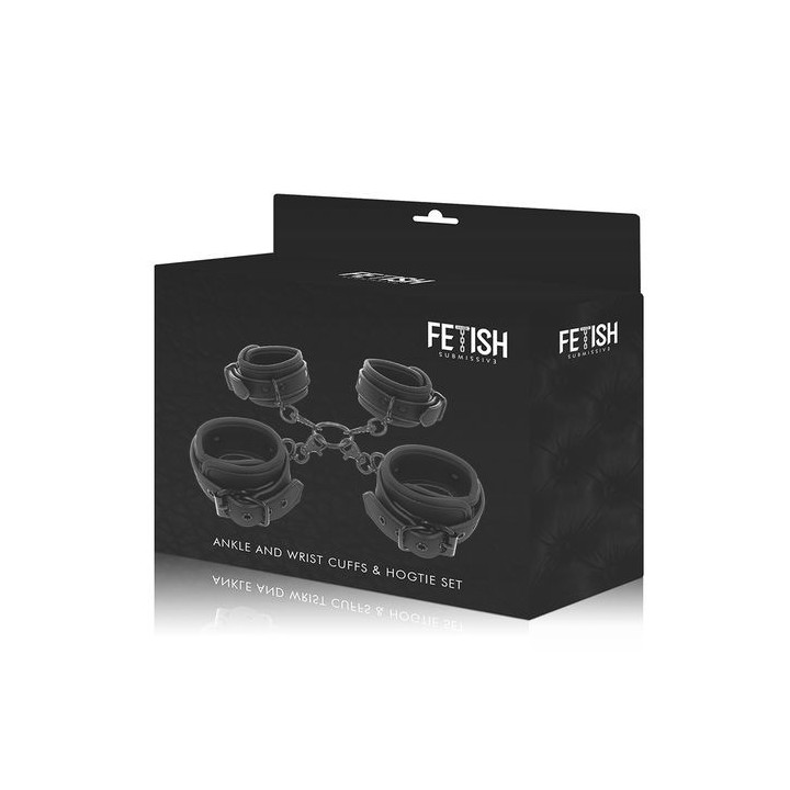FETISH SUBMISSIVE HOGTIE & CUFFS SET ESPOSAS
