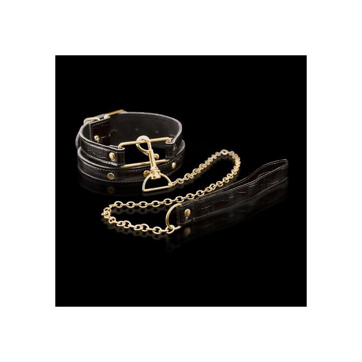 FETISH GOLD COLLAR & LEASH COLLAR CON CORREA