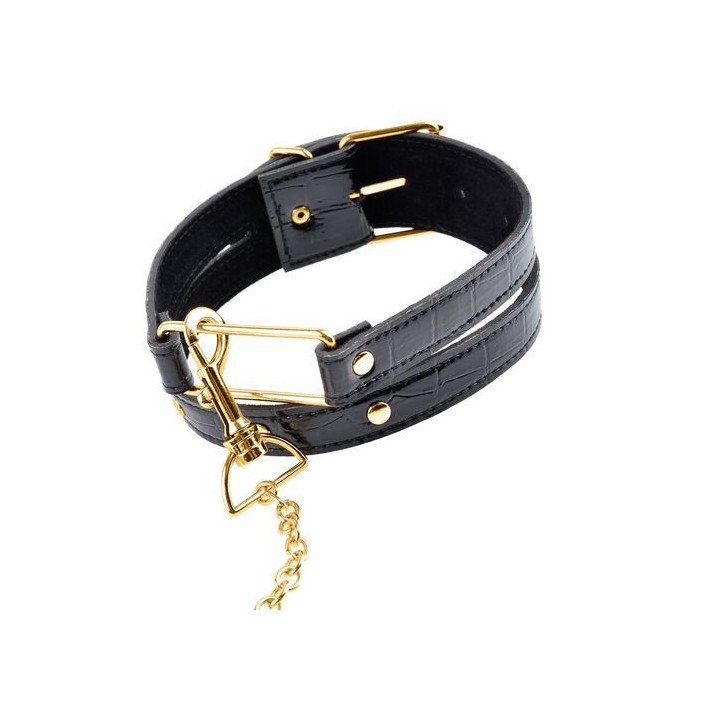 FETISH GOLD COLLAR & LEASH COLLAR CON CORREA