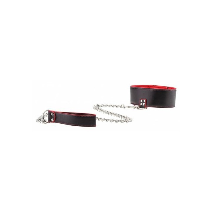 REVERSIBLE COLLAR WITH LEASH COLLAR CON CORREA CUERO