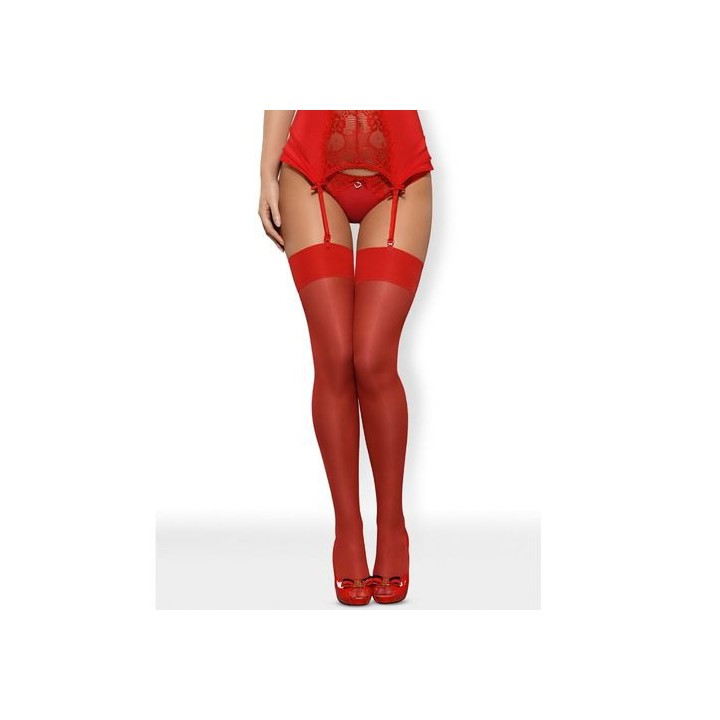 OBSESSIVE STOCKING S800 MEDIAS LISAS ROJO S/M