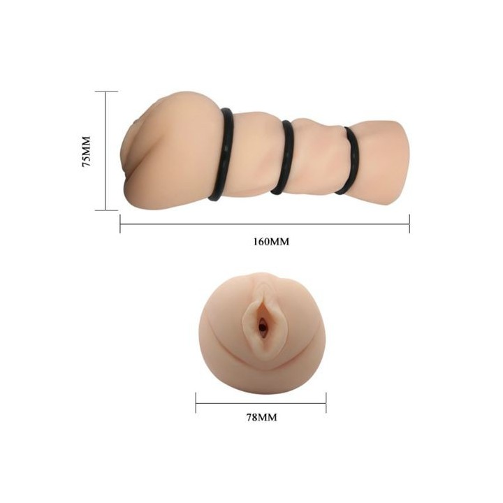 CRAZY BULL-VAGINA MASTURBADOR CON ANILLOS