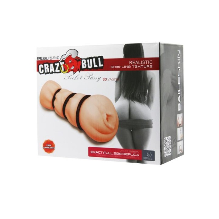 CRAZY BULL-VAGINA MASTURBADOR CON ANILLOS