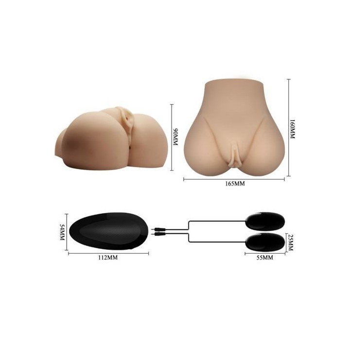CRAZY BULL- VAGINA Y ANO MASTURBADOR CON VIBRADOR