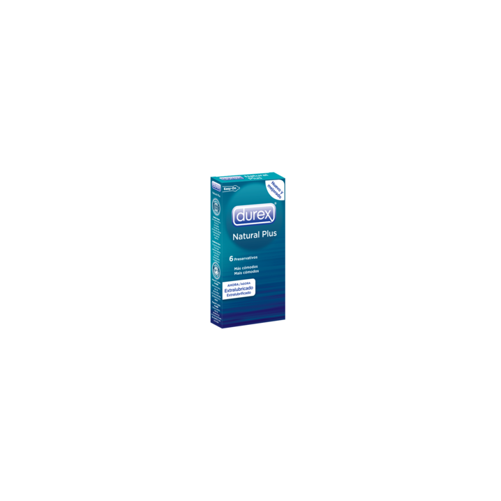 DUREX NATURAL PLUS EXTRA LUBRICADO 6 UDS.