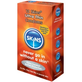 SKINS CONDOM ULTRA THIN 12 UDS. ULTRA FINOS