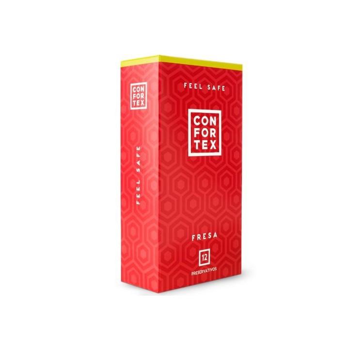 CONFORTEX STRAWBERRY CONDOM 12 UNITS