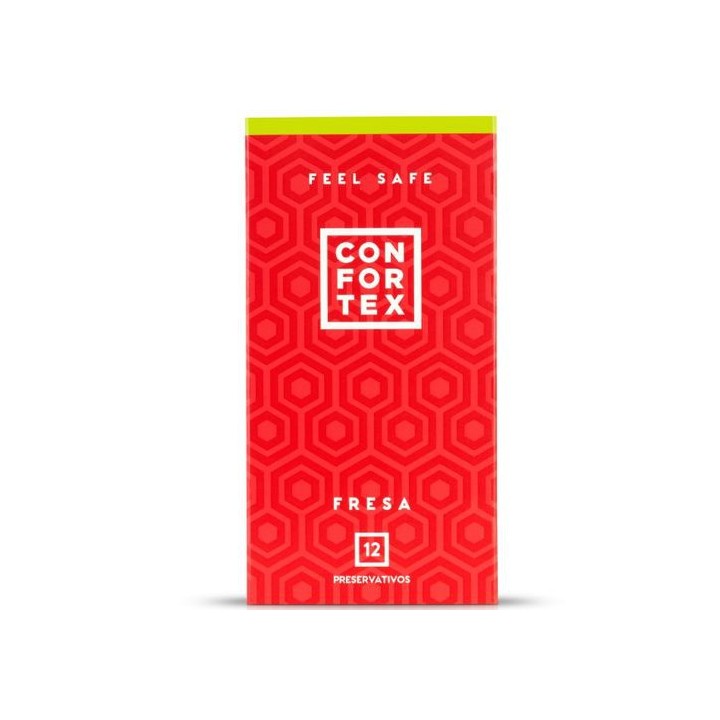 CONFORTEX STRAWBERRY CONDOM 12 UNITS