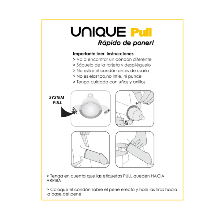 UNIQ PULL FREE LATEX RÁPIDO DE PONER