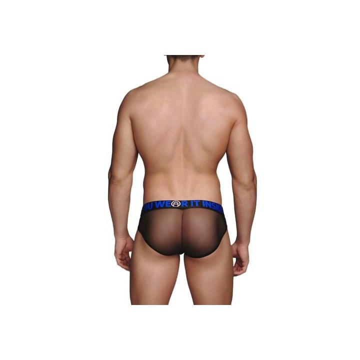 MACHO - CALZONCILLO TRANSPARENCIA NEGRO T. XL