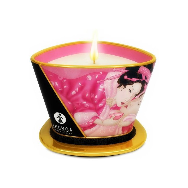 SHUNGA CANDLELIGHT MASSAGE ROSA AFRODISIACA VELA